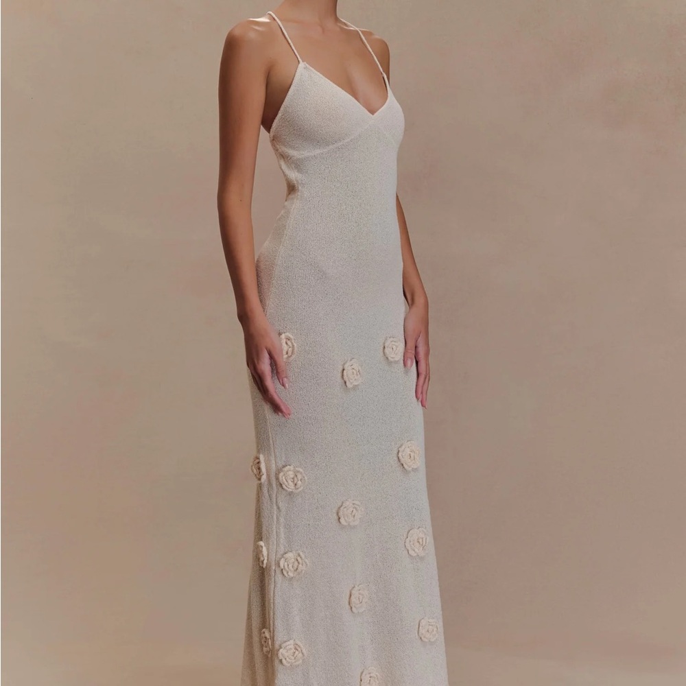 Meshki Suki Knit Maxi Dress with flowers